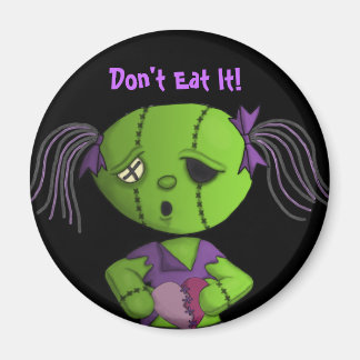Zombie love cute dolly stitched heart maully magnet