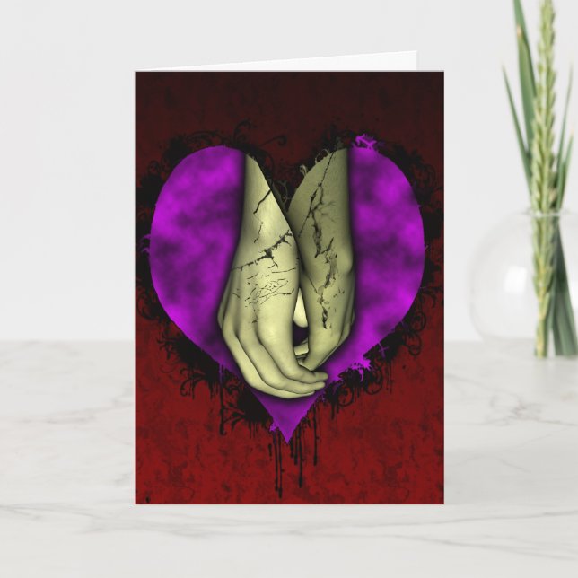 Zombie Love Gothic Valentine's Day Card (Front)