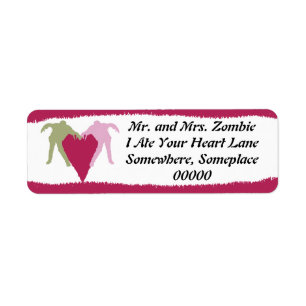 Zombie Love Heart Label