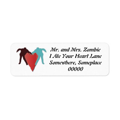 Zombie Love Heart Label