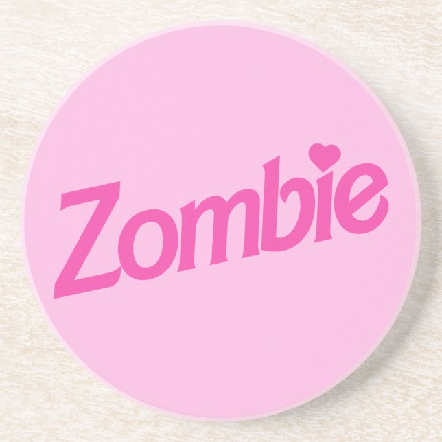 zombie love - i love zombies sandstone coaster (Front)