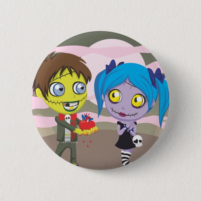 Zombie Love Pinback Button (Front)