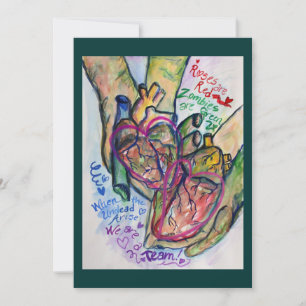 Zombie Love Poem Art  Painting Invitations