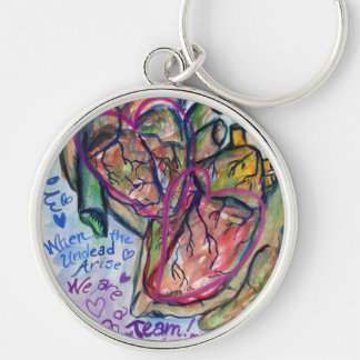 Zombie Love Poem Pendant Charm Keychains