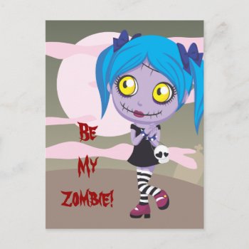 Zombie Love Postcard by Kakigori at Zazzle