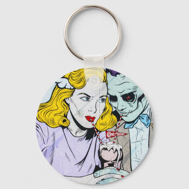 zombie love shake keychain (Front)