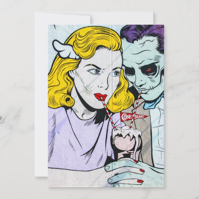 zombie love shake thank you card (Front)