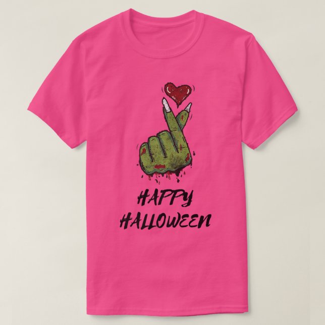 Zombie Love Sign Heart Halloween Party Men Women P T-Shirt (Design Front)