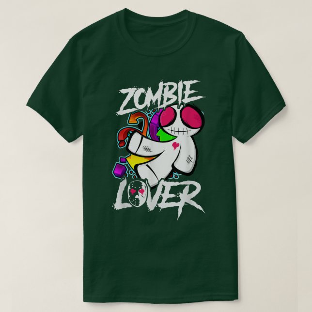 Zombie Lover Scary Halloween Costume 6934 T-Shirt (Design Front)