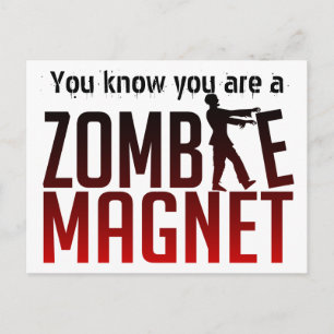 ZOMBIE MAGNET postcard, customize Postcard