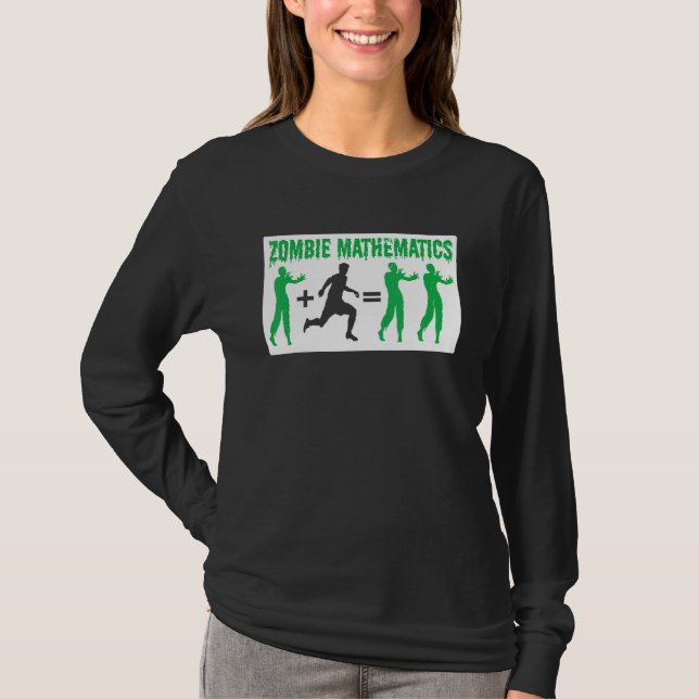 Zombie Mathematics Halloween Party Trick Or Treat  T-Shirt (Front)
