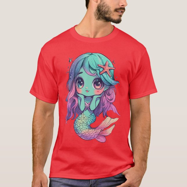 Zombie Mermaid Halloween Costume Spooky Trick Or T T-Shirt (Front)