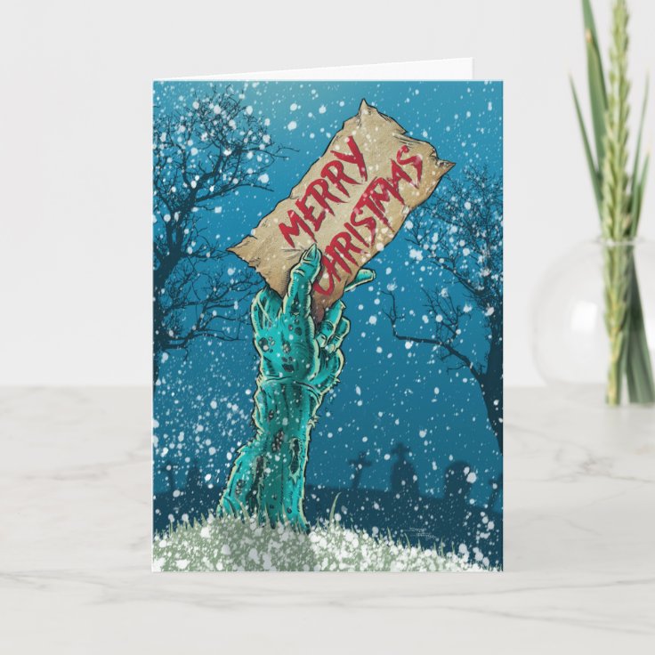 Zombie Merry Christmas Holiday Zazzle
