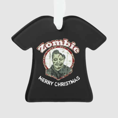 Zombie Merry Christmas Ornament
