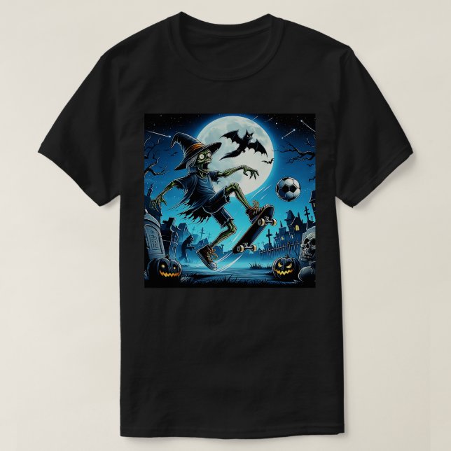 Zombie Midnight Halloween Playtime T-Shirt (Design Front)