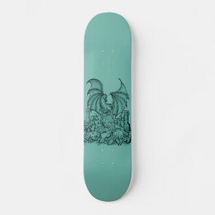 Zombie mit Drache Skateboard Deck