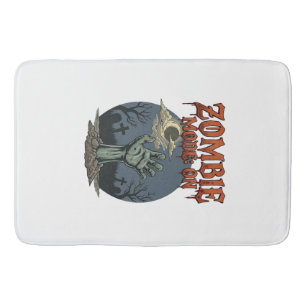 Zombie Mode Halloween Hand Moon Graveyard_1 Bath Mat