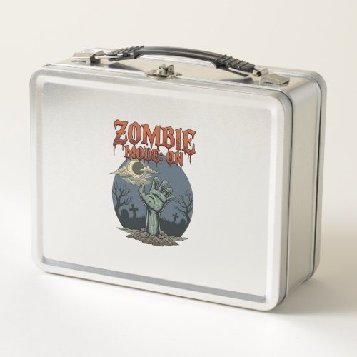 Zombie Mode Halloween Hand Moon Graveyard_1 Metal Lunch Box