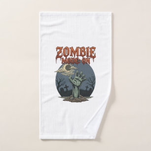Zombie Mode Halloween Hand Moon Graveyard_1 Towel