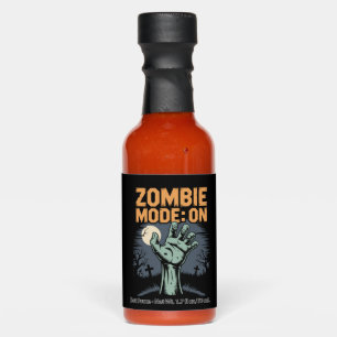 Zombie Mode On Scary Halloween T shirt Hot Sauces