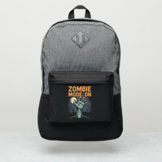 Zombie Mode On Scary Halloween T shirt Port Authority® Backpack