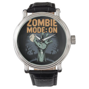 Zombie Mode On Scary Halloween T shirt Watch