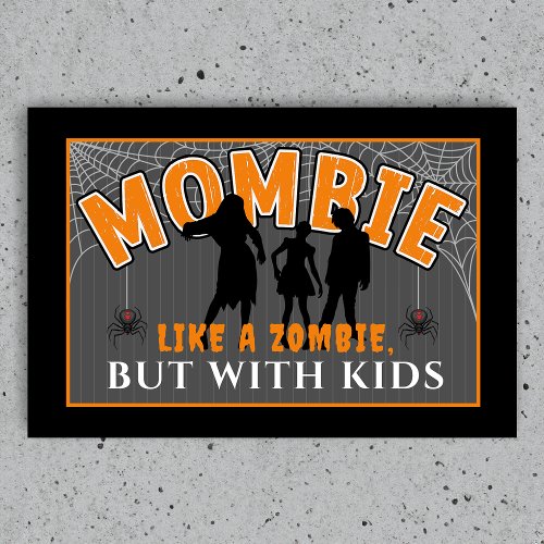 Zombie Mom Kids Halloween Doormat