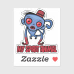 Zombie Monkey Is My Spirit Animal Sticker