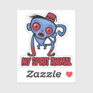 Zombie Monkey Is My Spirit Animal Sticker