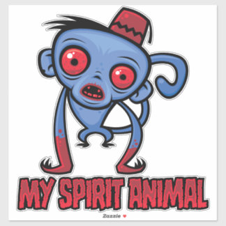 Zombie Monkey Is My Spirit Animal Sticker