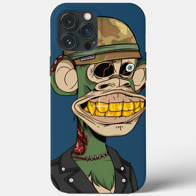Zombie monkey soldier iPhone / iPad case (Back)