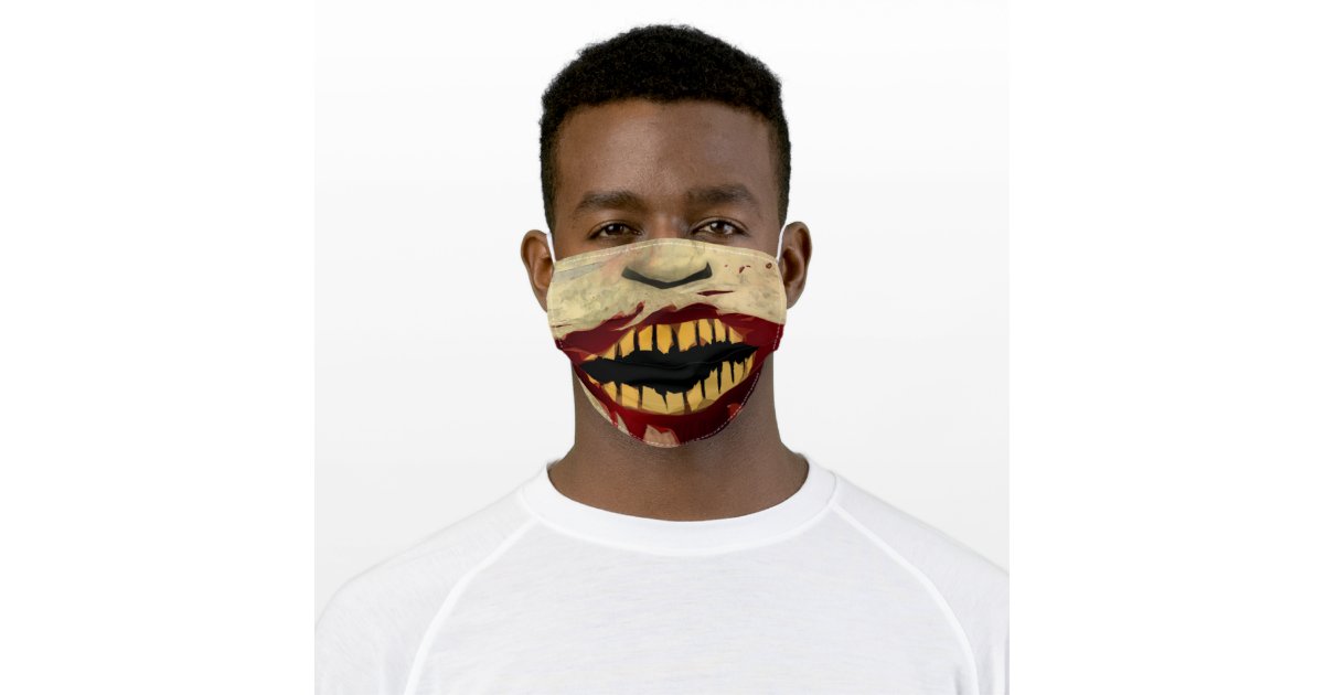 Scary Face Mask Covering 3D Printed Horror Scary Mouth Reusable