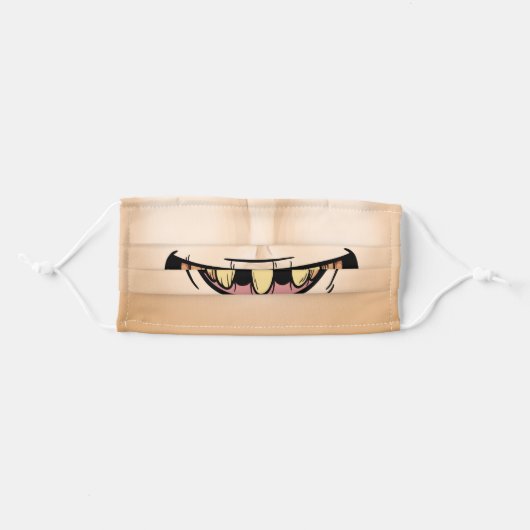 Zombie mouth - Light Complexion Adult Cloth Face Mask (Front, Folded)