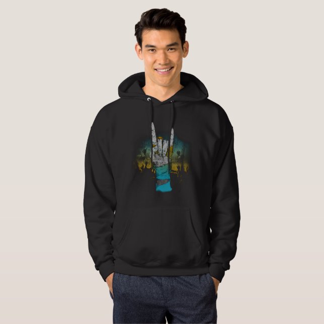 Zombie Music Rock Concert, Hoodie (Front Full)