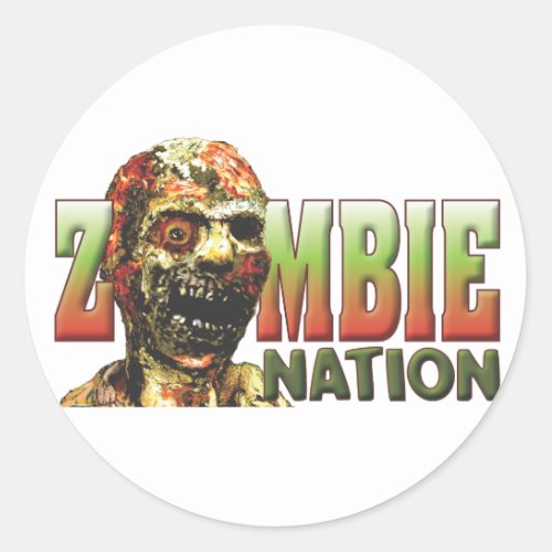 Zombie Nation Classic Round Sticker