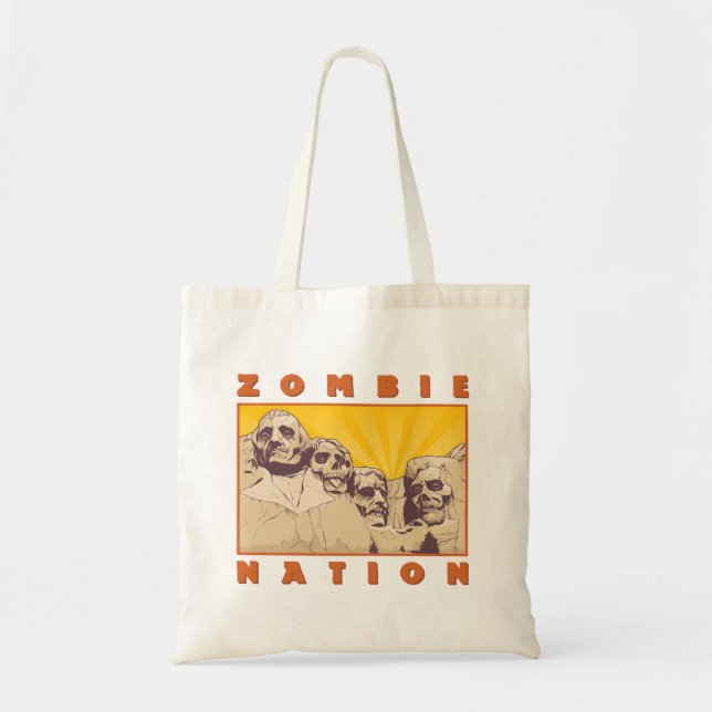 Zombie Nation Tote Bag--Nerdtastic Designs Bag (Front)