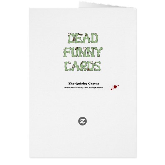 Zombie needs coffee... blank inside (Back)