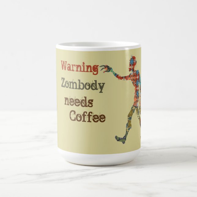 Zombie Needs Coffee Color Morph Mug (Center)