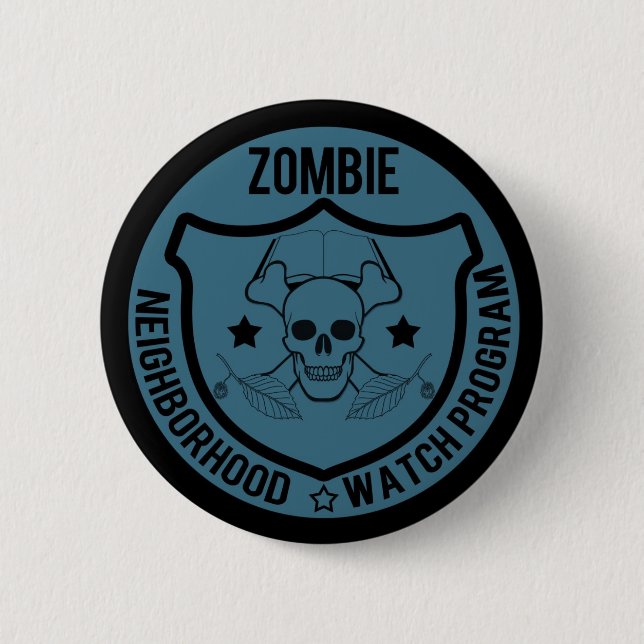 Zombie Neighborhood Watch Pinback Button (Front)
