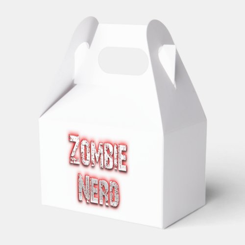 Zombie Nerd Red Favor Boxes