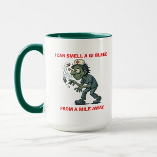 Zombie Nurse GI Bleed Shirt – Medical Dark Humor Mug