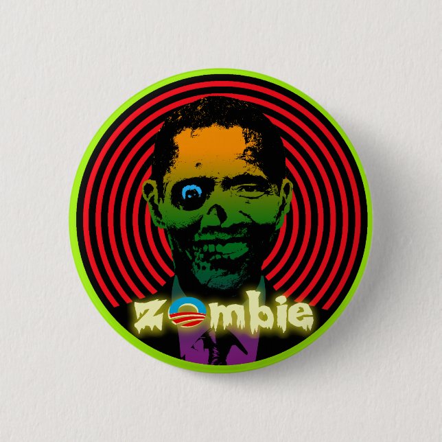 Zombie Obama 2012! Pinback Button (Front)