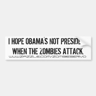 ZOMBIE OBAMA BUMPER STICKER