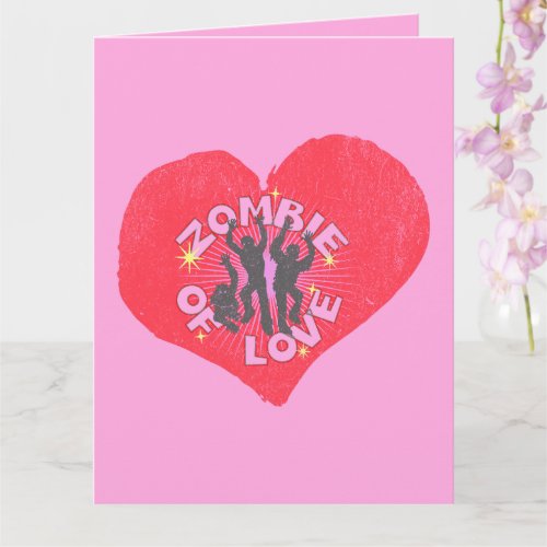Zombie of Love Retro Punk Grunge Rocker Valentines Card