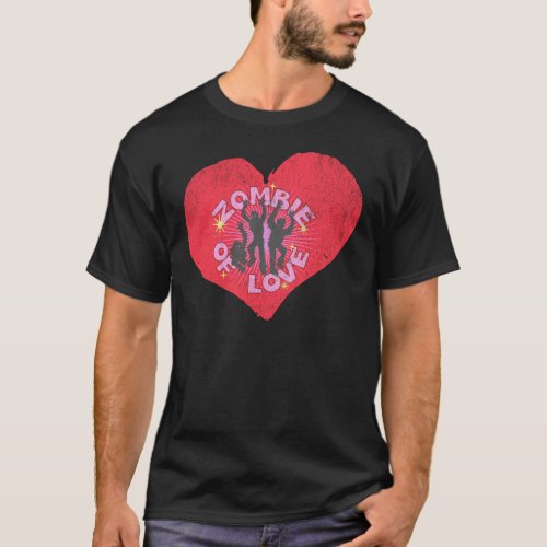 Zombie of Love Retro Punk Grunge Rocker Valentines T_Shirt
