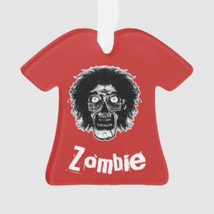 Zombie - On Red Ornament