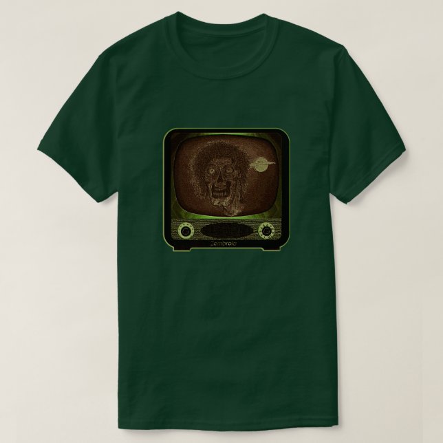 Zombie On TV - 2 T-Shirt (Design Front)