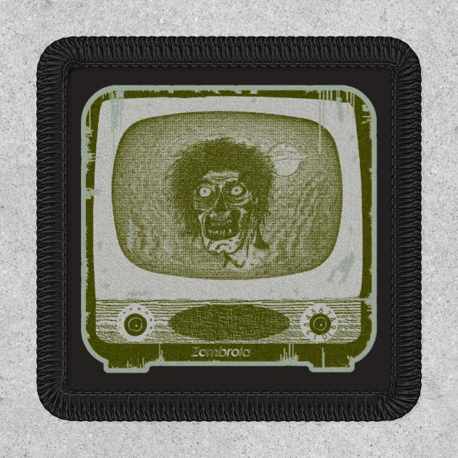 Zombie on TV Green Patch (Front)