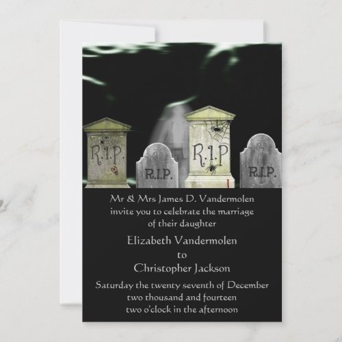 Zombie or Ghost Wedding Invitation