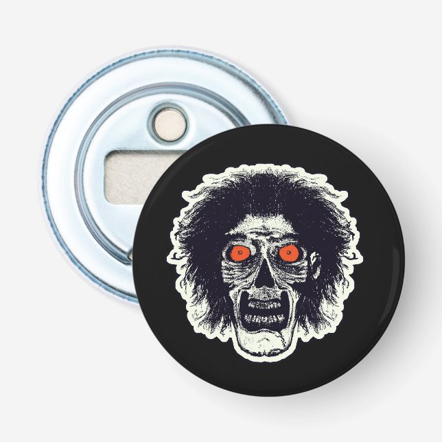 Zombie - Orange Eyes Bottle Opener (Front)